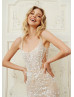 Sexy Ivory Sequined Lace Tulle Sparkly Wedding Dress Sexy Ivory Sequined Lace Tulle Sparkly Wedding Dress